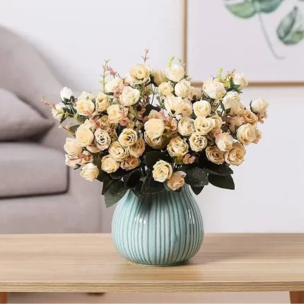A Rose for Every Reason: 21-Head Silk Bouquet for Festive Wreaths & Elegant Decor - Alienestic Home Decor