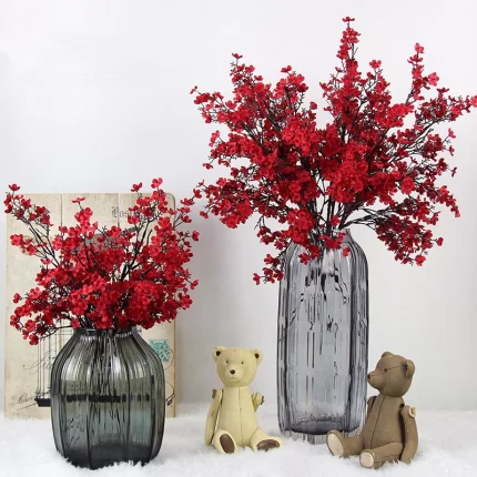 Artificial Baby's Breath Cherry Blossoms: Stunning Gypsophila Fake Flower Branches for Wedding and Home Decoration – A Touch of Alienestic Home Decor!