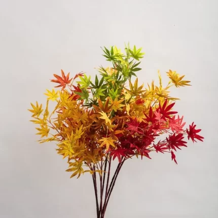 4-Fork Maple Leaf Simulation Plant: Ideal for Living Room Home Decoration and Matching Materials - Alienestic Home Decor